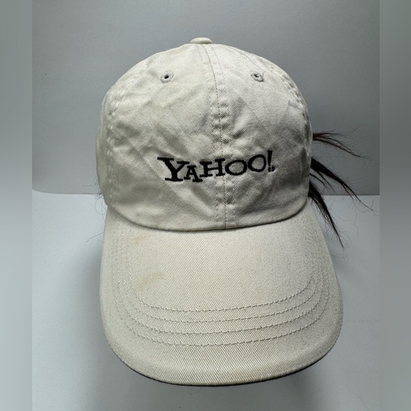 Vintage Yahoo Port authority Adjustable Baseball Cap with Embroidered Logo
